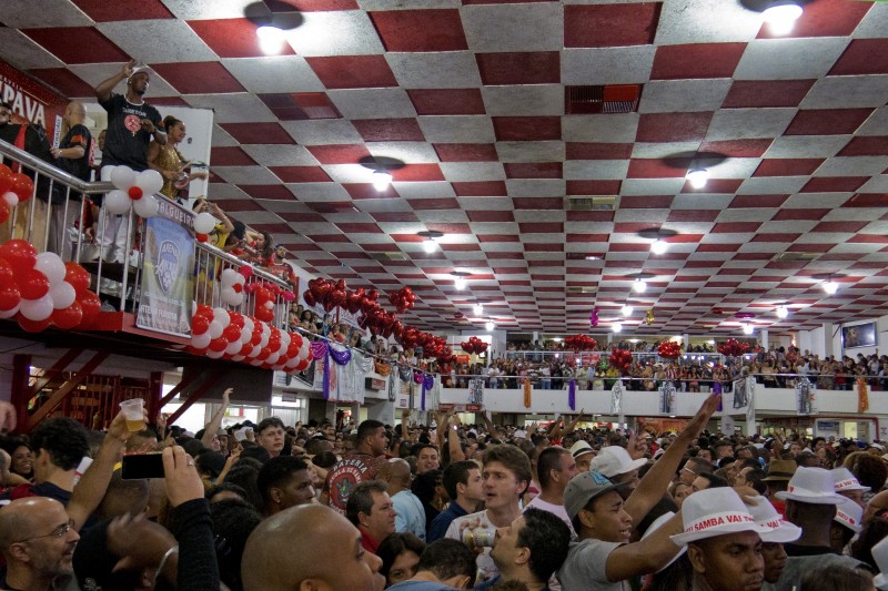 Celebrations of victory at the headquarters
of the Salgueiro samba school.